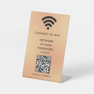 WiFi Network Scan QR Code to Connect the Internet Pedestal Sign