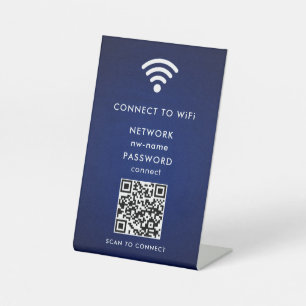 WiFi Network Scan QR Code to Connect the Internet Pedestal Sign