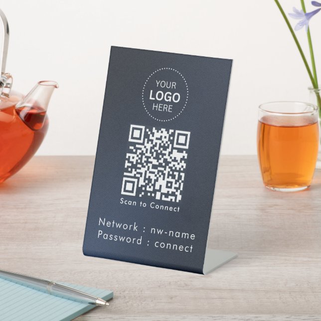 WiFi Network | Scan QR Code to Connect to Internet Pedestal Sign (In SItu)