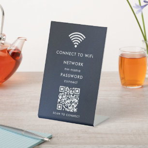 WiFi Network   Scan QR Code to Connect to Internet Pedestal Sign