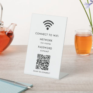 WiFi Network   Scan QR Code to Connect to Internet Pedestal Sign