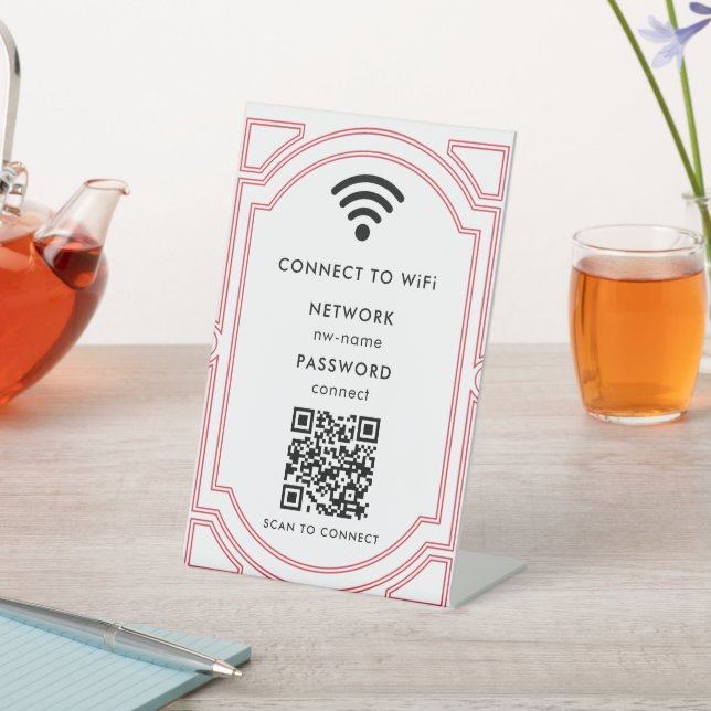 WiFi Network | Scan QR Code to Connect to Internet Pedestal Sign (In SItu)