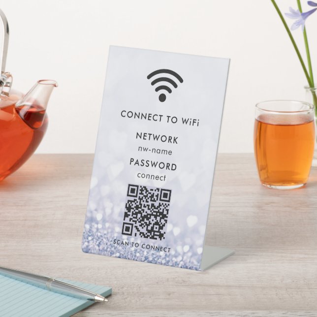WiFi Network | Scan QR Code to Connect to Internet Pedestal Sign (In SItu)