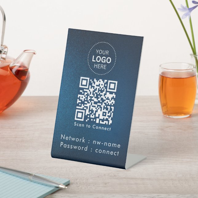 WiFi Network | Scan QR Code to Connect to Internet Pedestal Sign (In SItu)