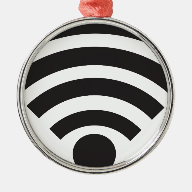 Wifi network symbol metal tree decoration (Front)
