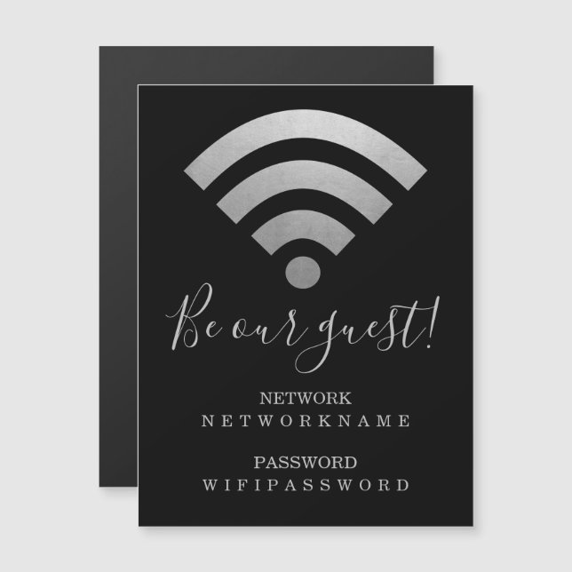 Wifi Password and Network Personalised (Front/Back)