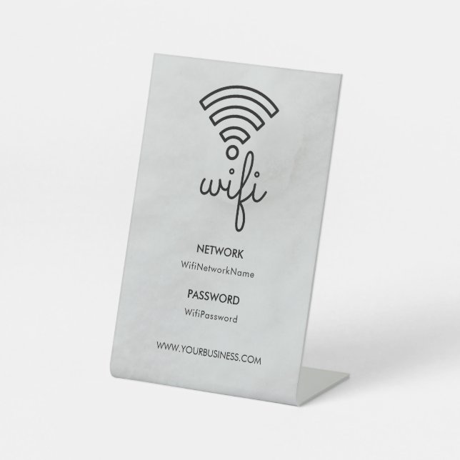 Wifi Password and Network Personalised Pedestal Sign (Front)
