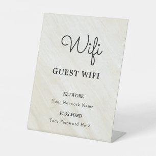 Wifi Password and Network Personalised Pedestal Sign