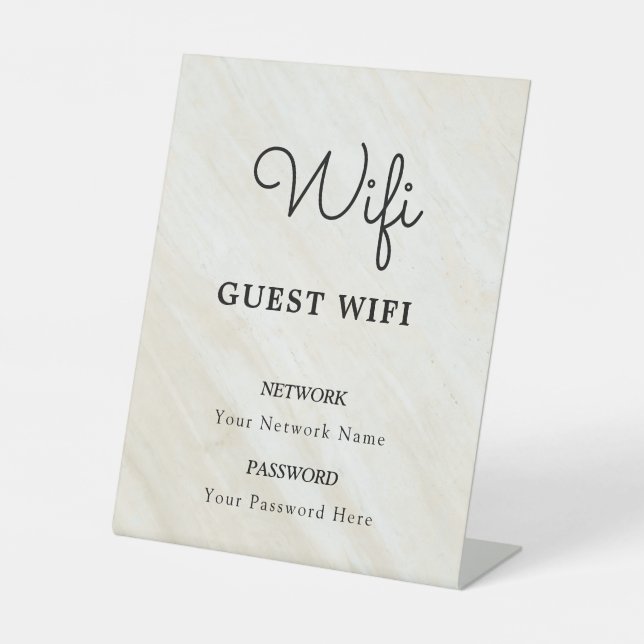 Wifi Password and Network Personalised Pedestal Sign (Front)