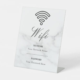 Wifi Password and Network Personalised Pedestal Sign