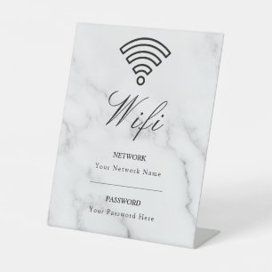 Wifi Password and Network Personalised Pedestal Sign