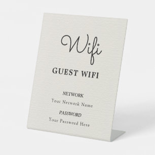 Wifi Password and Network Personalised Pedestal Sign
