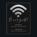 Wifi Password and Network Personalised Postcard<br><div class="desc">Wifi Password and Network Personalised postcards - ideal for hotels,  guest houses,  businesses and more - personalised custom design wi-fi information cards from Ricaso</div>