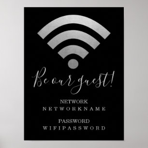 Wifi Password and Network Personalised Poster