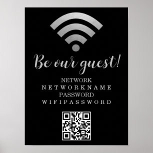 Wifi Password and Network Personalised Poster