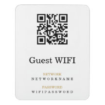 Wifi Password and Network Personalised QR Code