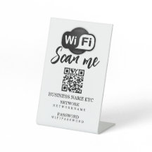 Wifi Password and Network Personalised QR Code