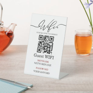 Wifi Password and Network Personalized Pedestal Sign
