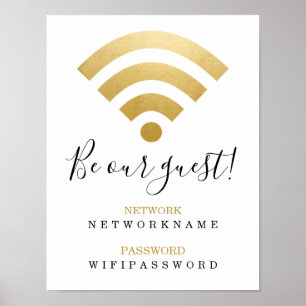 Wifi Password and Network Personalized Poster