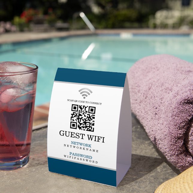 Wifi Password and Network Personalized QR Code (Insitu(On Table))