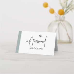 WIFI PASSWORD Folded desk sign Place Card