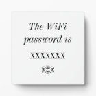 WiFi Password Guest Room Tabletop Plaque
