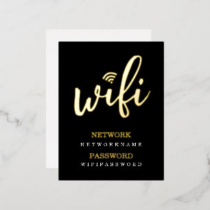 Wifi Password Network Personalised Foil Postcard