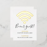 Wifi Password Network Personalised Foil Postcard<br><div class="desc">Wifi Password and Network Personalised postcards with real foil detail - ideal for hotels,  guest houses,  businesses and more - personalised custom design wi-fi information cards from Ricaso</div>