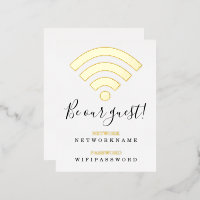 Wifi Password Network Personalised Foil Postcard