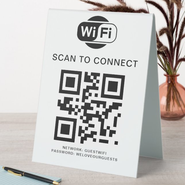 Wifi Password | QR Code Scan to Connect (In SItu (Table))