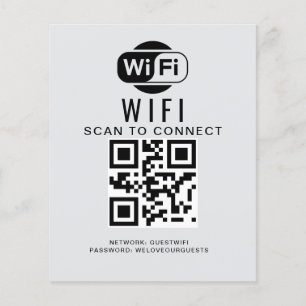 Wifi Password QR Code Scan to Connect Flyer