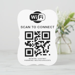 Wifi Password   QR Code Scan to Connect Invitation