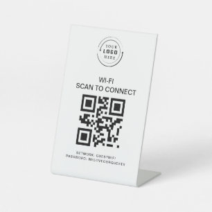 Wifi Password QR Code Scan to Connect Pedestal Sign