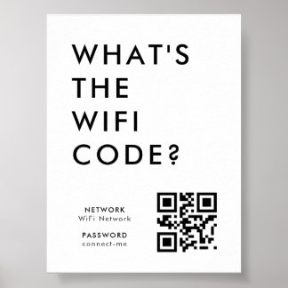 Wifi Password | QR Code Scan to Connect  Poster
