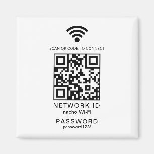 Wifi Password QR Code Scanner Guest Wifi Password Magnet