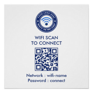 WiFi Password QR Code Sign Wi‑Fi Realtor