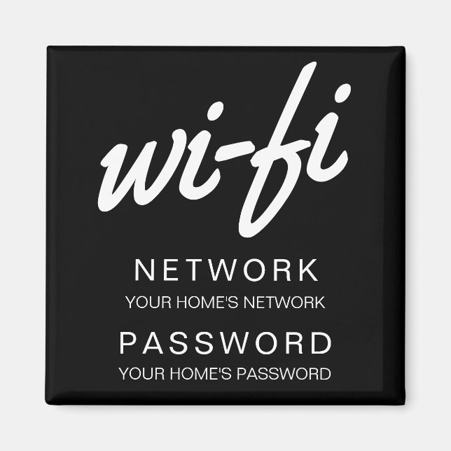 Wifi Password Refrigerator Magnet (Front)
