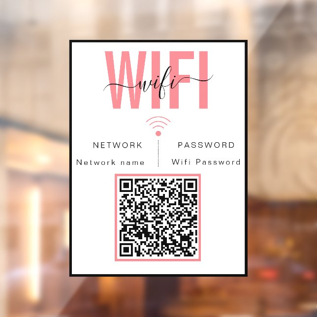 Wifi Password Sign Minimalist Window Clings (Sheet 2)