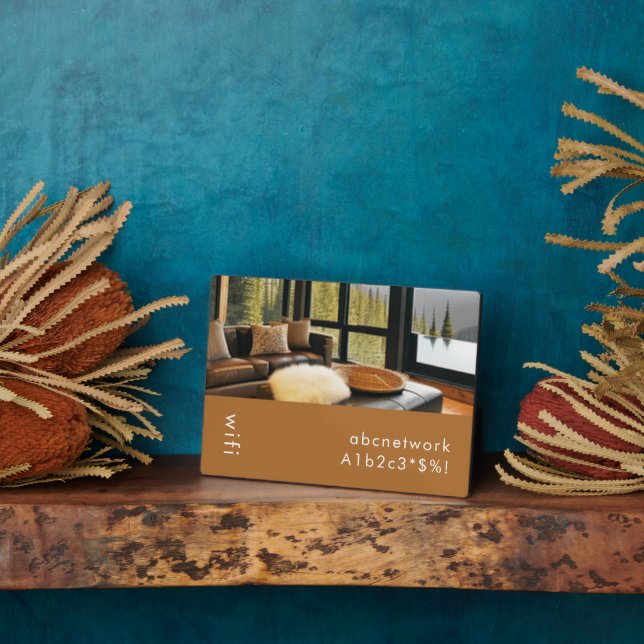 Wifi Password Sign Photo Plaque (Side)