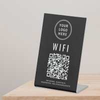Wifi QR Code Business Logo Scan To Connect Black