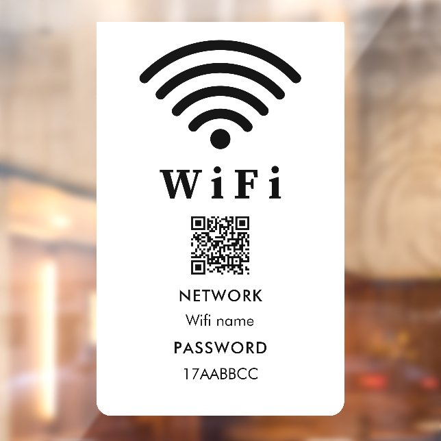 Wifi QR Code Password | Scan To Connect Window Cling (Sheet 2)