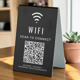 Wifi QR Code Scan To Connect Black