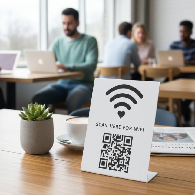 Wifi QR Code Scan to Connect Self Adhesive Pedestal Sign (Creator Uploaded)