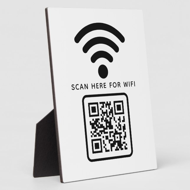 Wifi QR Code Scan to Connect Self Adhesive  Plaque (Side)