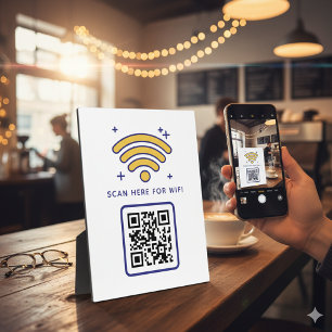 Wifi QR Code Scan to Connect Self Adhesive  Plaque