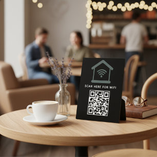 Wifi QR Code Scan to Connect Self Adhesive  Plaque