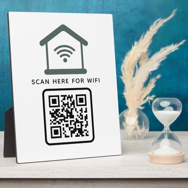 Wifi QR Code Scan to Connect Self Adhesive  Plaque (Side)
