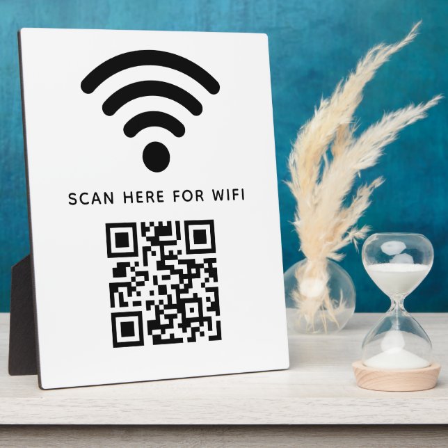 Wifi QR Code Scan to Connect Self Adhesive  Plaque (Side)