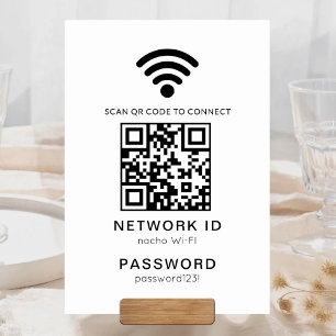Wifi QR Code Scanner Guest Wifi Password Table Number