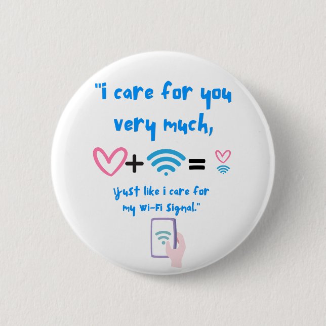 WIFI QUOTE 6 CM ROUND BADGE (Front)